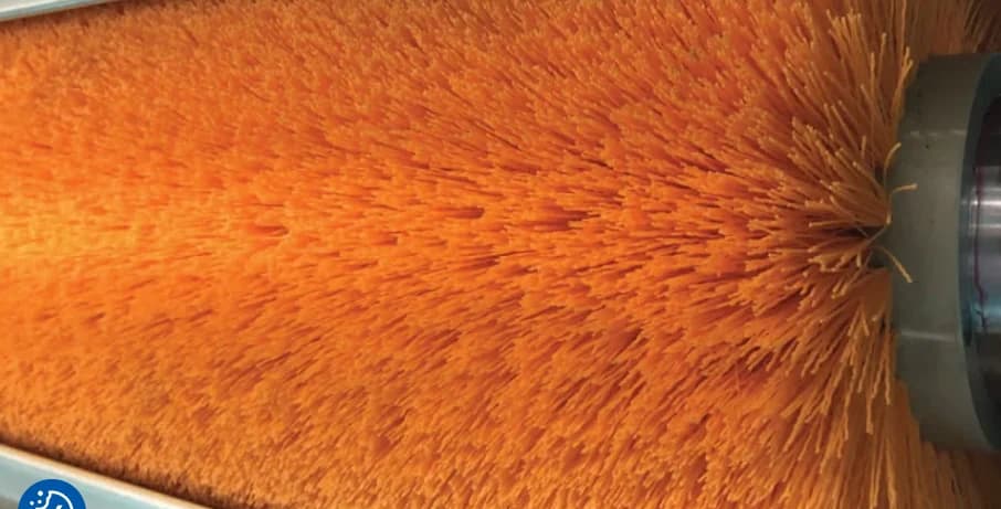 Brushing the fabric surface on a Lafer machine