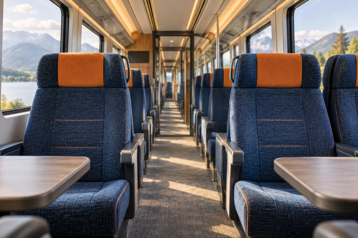 Visualisierung gepolsterter Sitze in einem Personenwagen
